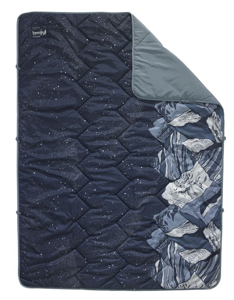Thermarest Stellar Blanket-Blue, soft and comfortable 1-person camping comforter