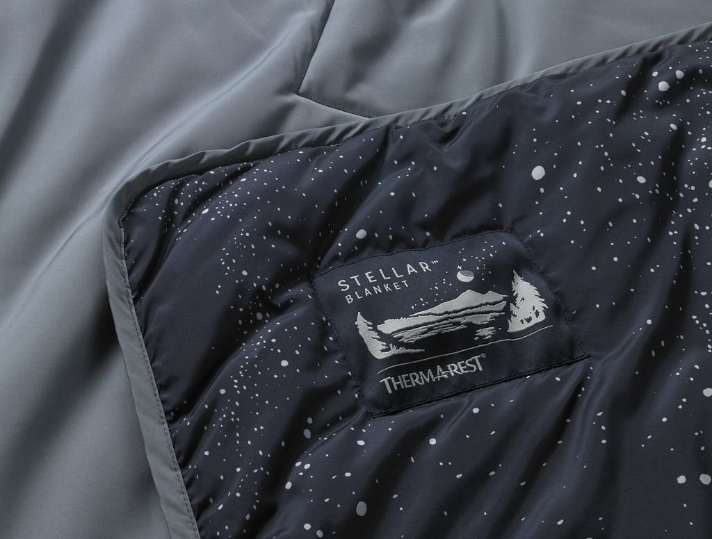 Thermarest Stellar Blanket-Blue, soft and comfortable 1-person camping comforter