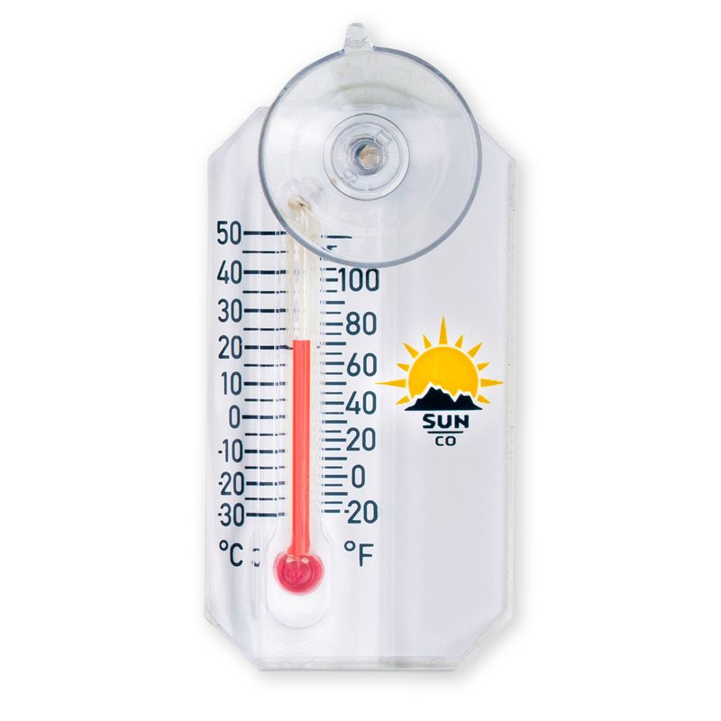 Thermomètre à ventouse pour fenêtre Sun Company Stickler
