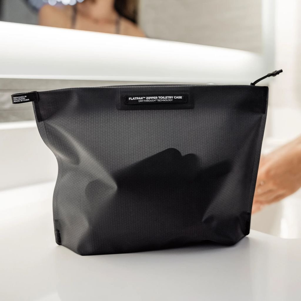 Ultra-light waterproof toiletry bag Matador FlatPak Zipper Toiletry Case - Charbon /Charcoal