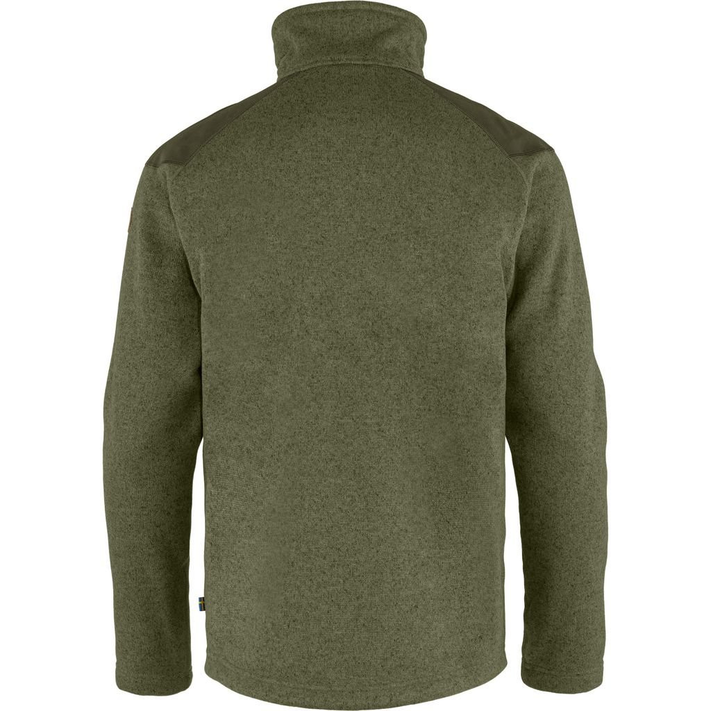Warm hiking fleece jacket Fjällräven Buck Fleece Man - Forest Green/Laurel Green-Deep Forest