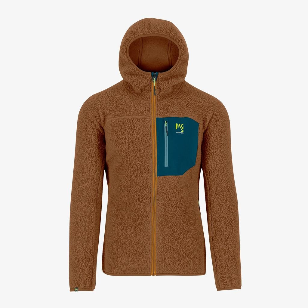 Karpos Moiazza Retrò Hoodie Fleece Marron/Brown (Nuthatch/Midnight)