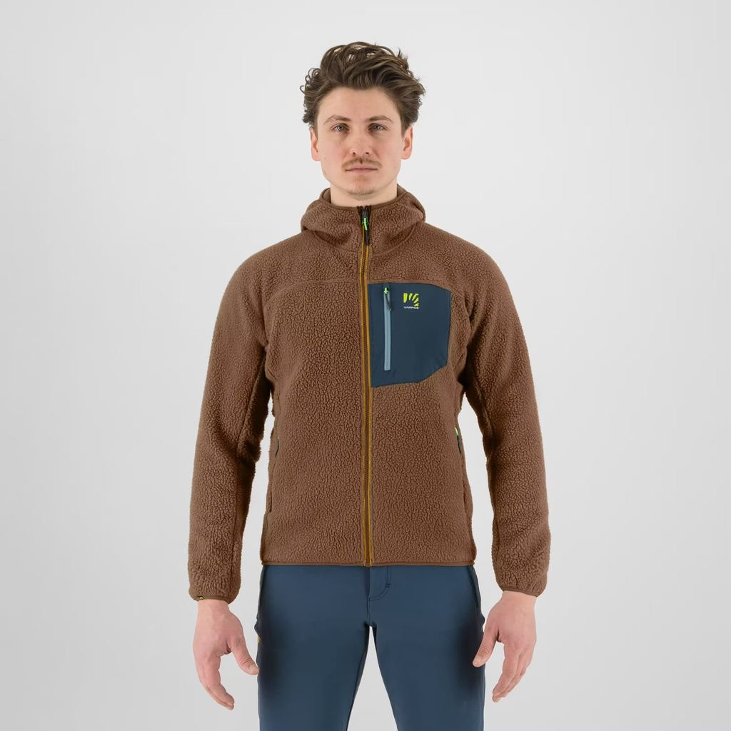 Karpos Moiazza Retrò Hoodie Fleece Marron/Brown (Nuthatch/Midnight)