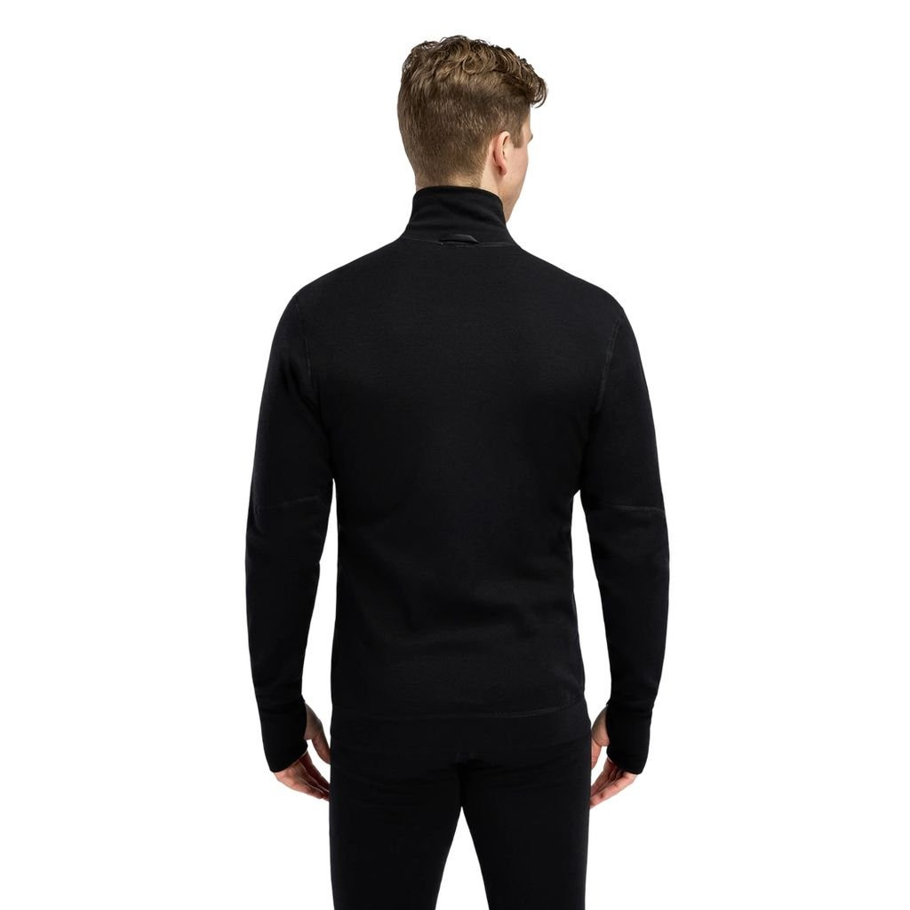 Merino wool zip-up jacket Aclima DoubleWool Jacket Man - Black