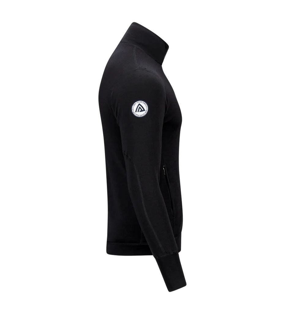 Merino wool zip-up jacket Aclima DoubleWool Jacket Man - Black