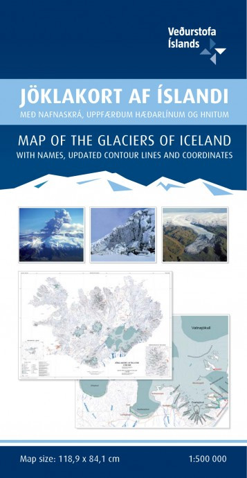 Carte des glaciers d’Islande