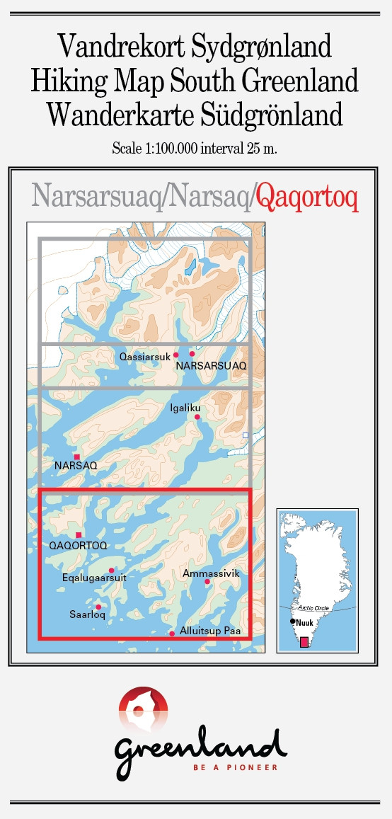N° 3 - Qaqortoq –South Greenland- Hiking map – 1 :100 000