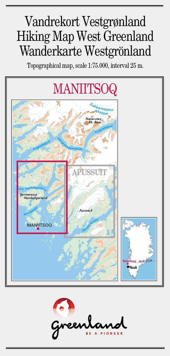 N° 14 - Maniitsoq – West Greenland - Hiking Map – 1 :75 000
