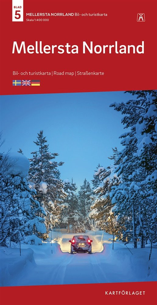 Carte routière du Nord de la Suède : Laponie Kartförlaget Norra Norrland