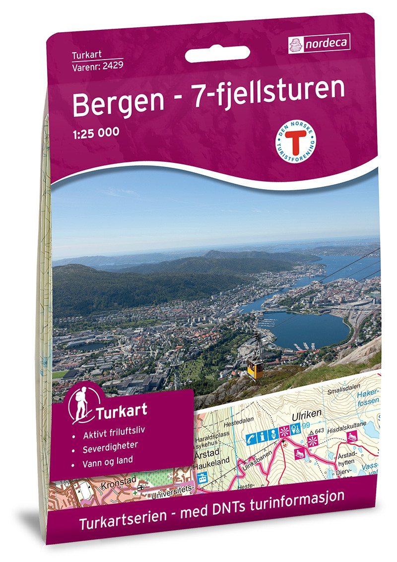 Bergen - 7-Fjellsturen 1:25 000