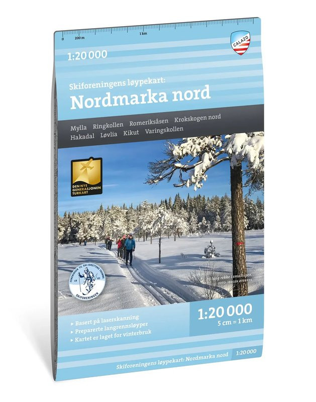 Carte ski de fond Vestmarka Oslo 1:20 000 – Calazo