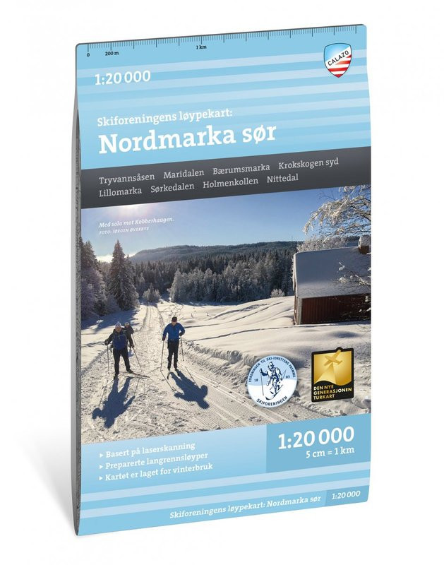 Carte ski de fond Vestmarka Oslo 1:20 000 – Calazo