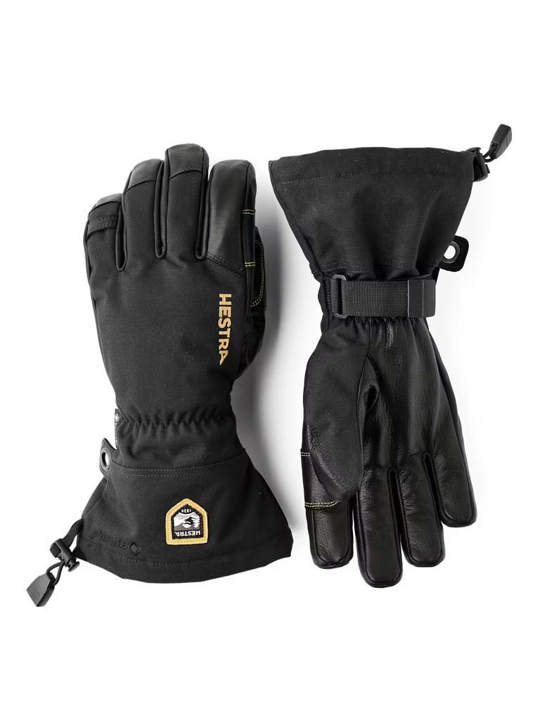 Gants chauds, imperméables et résistants Hestra Army Leather Gore-Tex Gloves-Noir