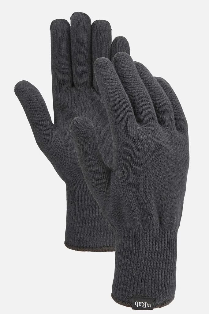 Gants chauds et légers en Thermolite® Rab Stretch Knit Gloves-Noir