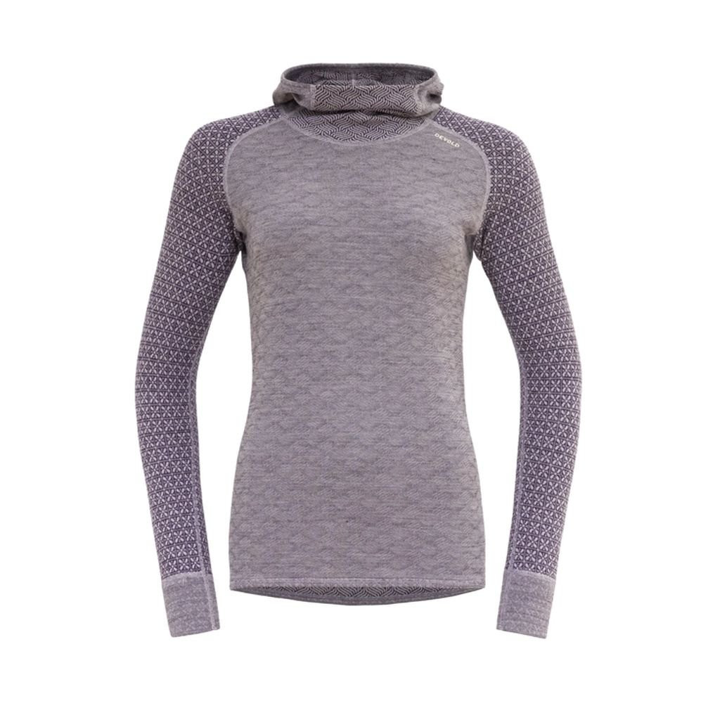 Sous-vêtement doux et confortable Devold Kvitegga Merino 230 Hoodie Woman-Orchid