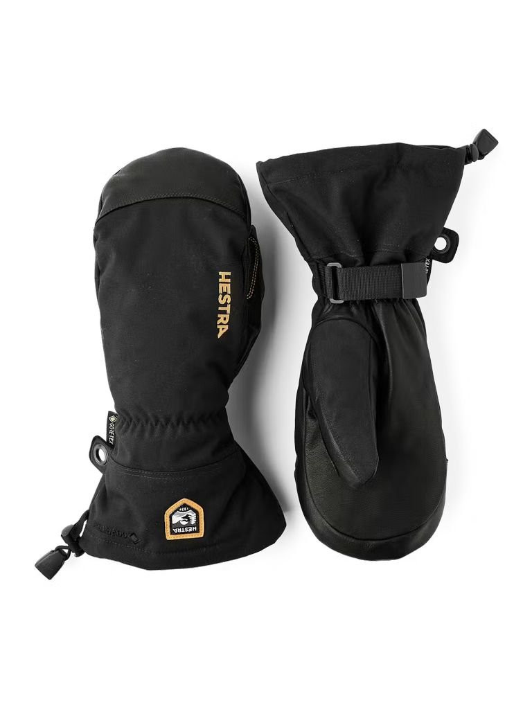 Moufles en cuir chauds et imperméables Hestra Army Leather Gore-Tex Mitt-Noir