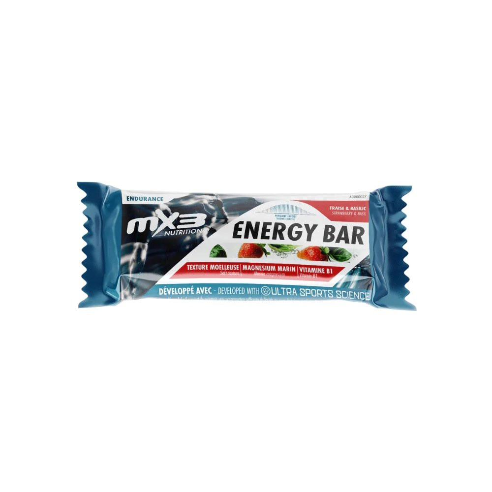 Barre pour l'effort MX3 Barre énergétique Fraise - Basilic