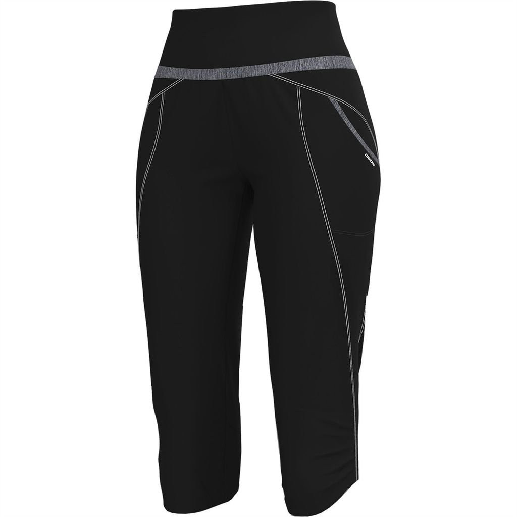 Pantalon corsaire de randonnée léger Crazy Mid-Short Exit Woman - Noir/ Black