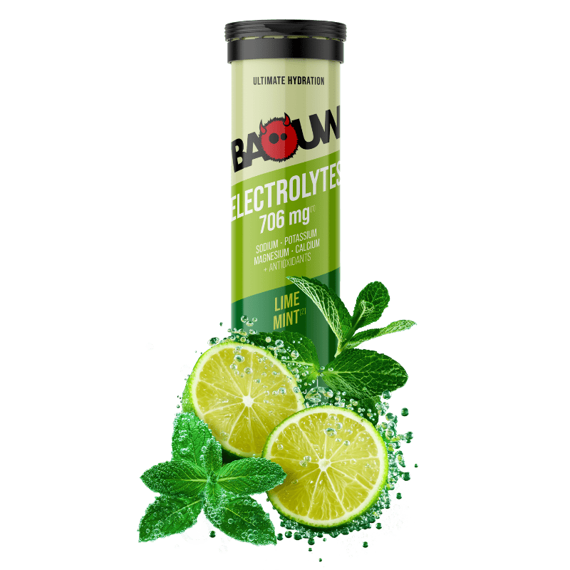 Pastilles d'hydratation diluables pour l'effort Baouw pastilles Electrolytes Citron Vert-Menthe