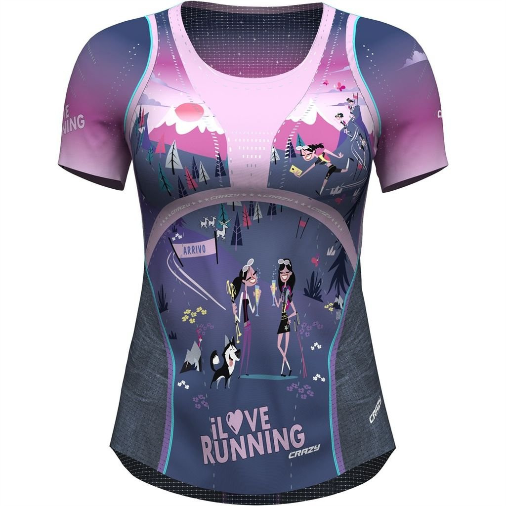 Crazy T-Shirt Voltage Woman - I Love Running
