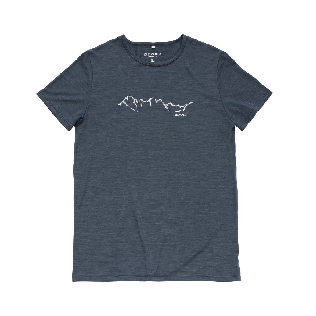 Tee-shirt léger en laine mérinos Devold Active Skyline Tee Man - Bleu Ciel/Skyblue