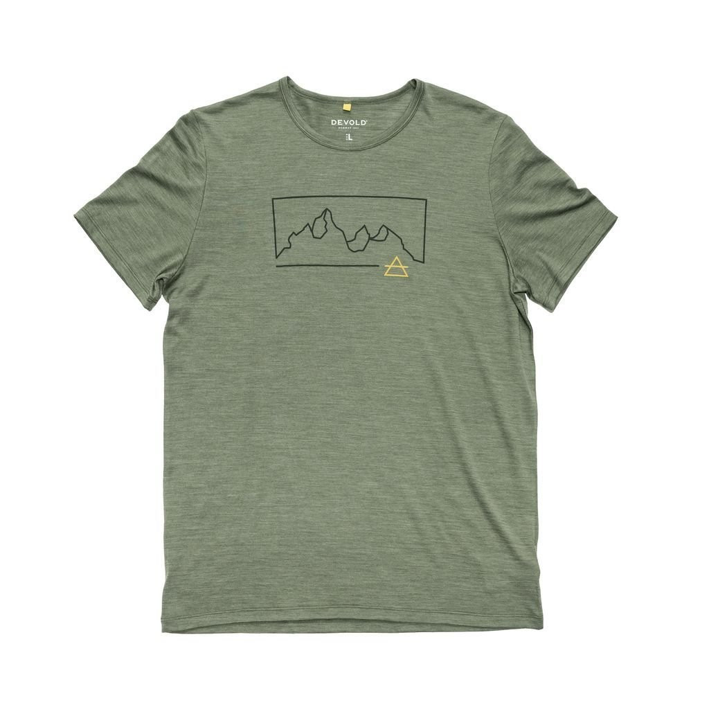 Tee-shirt très léger laine mérinos Devold Active Outline Tee Man - Vert/Forest