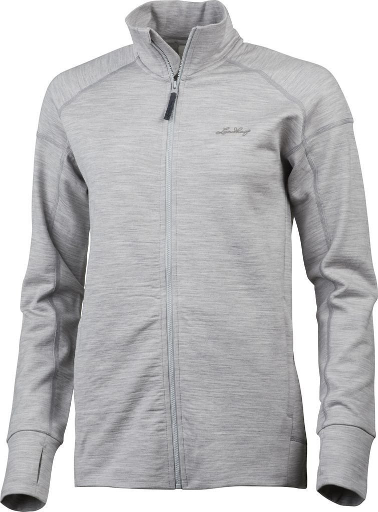 Veste 100% laine mérinos Lundhags Ullto Merino Full Zip Ms-Light Grey