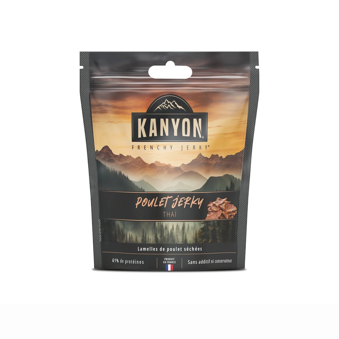 Snack viande séchées Kanyon Jerky Poulet Thaï 
