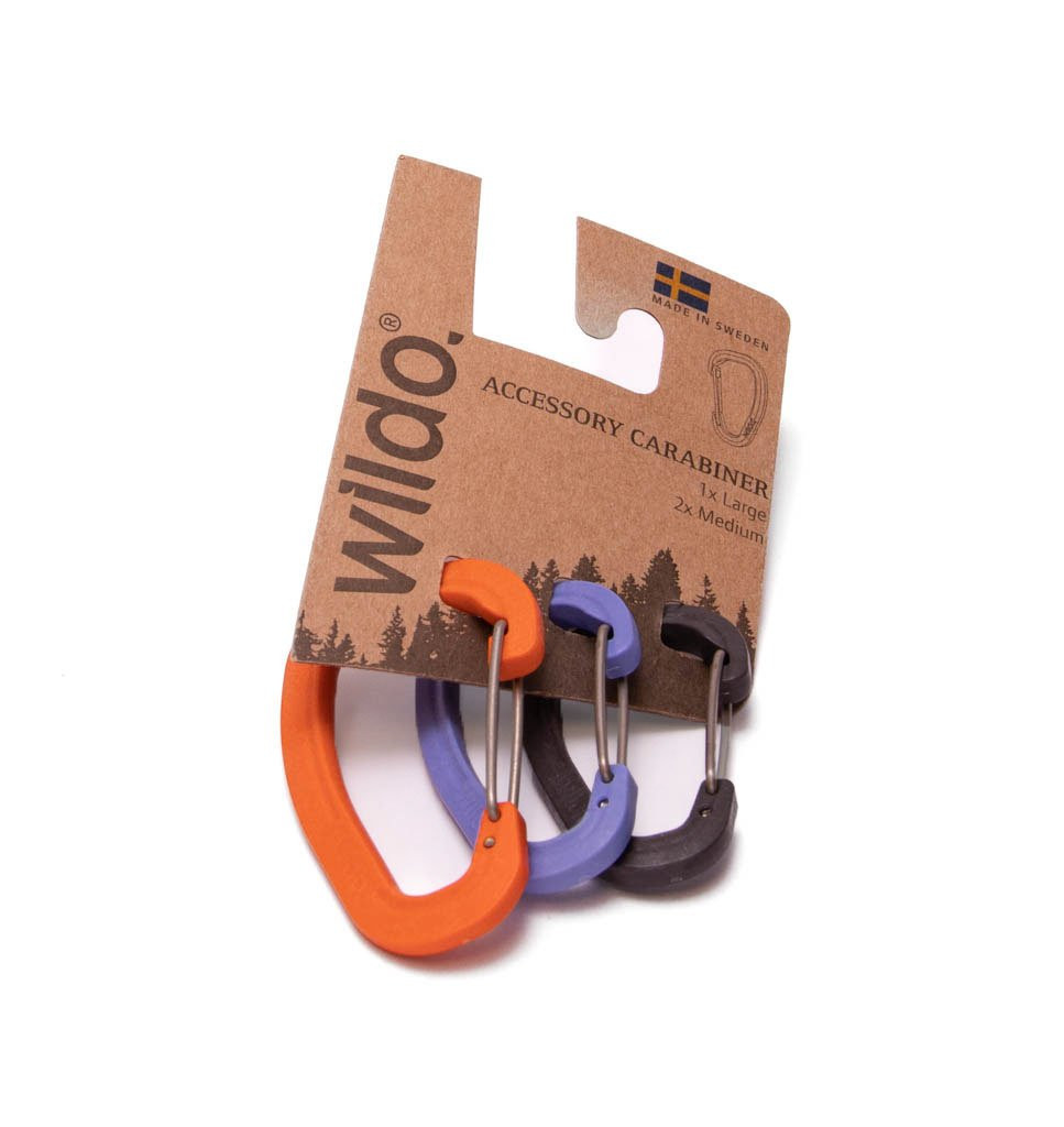 Wildo Accessory Carabiner 3 Set FUSION ORANGE/ BLUEBERRY/ DARK GREY