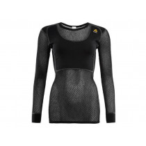 Sous-vêtement chaud et ultra-respirant Aclima WoolNet Original Crew Neck Woman-Noir