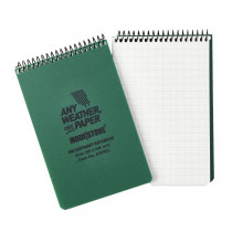 Carnet imperméable Modestone Waterproof Notepad 76x130mm Olive