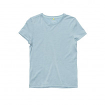 Tee-shirt léger manches courtes 100 % laine mérinos Devold Classic Tee Woman - Bleu /Caméo
