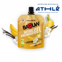 Gel énergétique bio pour efforts intenses Baouw Natural Gel Banane - Vanille