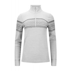 Aclima Marius Nock Neck W/Zip Woman - Gråfjell