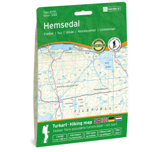 Carte de Norvège : Hemsedal Nord 1:50 000