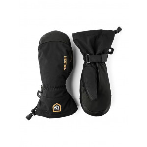 Moufles en cuir chauds et imperméables Hestra Army Leather Gore-Tex Mitt-Noir