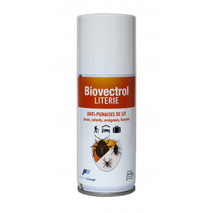 Spray instantané anti-punaises de lit et autres insectes Pharmavoyage Biovectrol Literie
