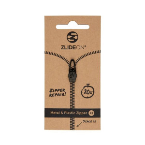 Curseur de remplacement Zlideon Metal & Plastic Zipper - Noir/Black