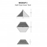 Dimensions Bach Half size Innertent WickiUp 3