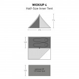 Dimensions Bach Half size Innertent WickiUp 4