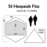 Dimensions Luxe Outdoor Sil Hexpeak F6a
