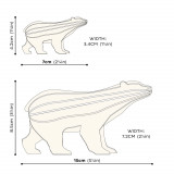 Dimensions Ours Polaire en bois Lovi Polar Bear