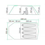 Dimensions Tente Barents Finse 4 Polar