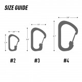 Dimensions - Nite Ize SlideLock Carabiner Aluminium