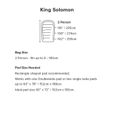 Dimensions Sac de couchage double Big Agnes King Solomon 35°