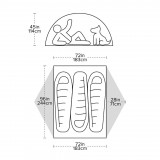 Dimensions Big Agnes Copper Spur UL3 XL