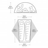 Dimensions Big Agnes Copper Spur UL2
