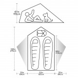 Dimensions Big Agnes String Ridge VST 2.5