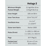 Dimensions Hilleberg Helags 2