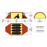 Dimensions Tente tunnel Hilleberg Keron 4